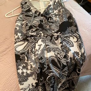 Emma J Michele black and white cocktail dress size 8